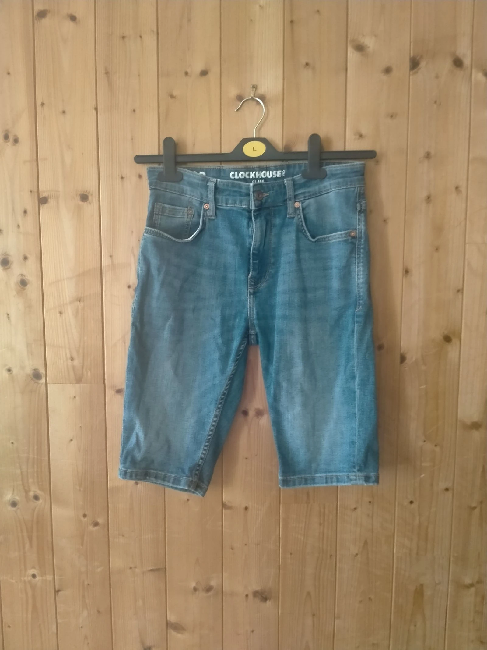 Short en jean homme Clockhouse slim taille 28 bleu denim très bon état